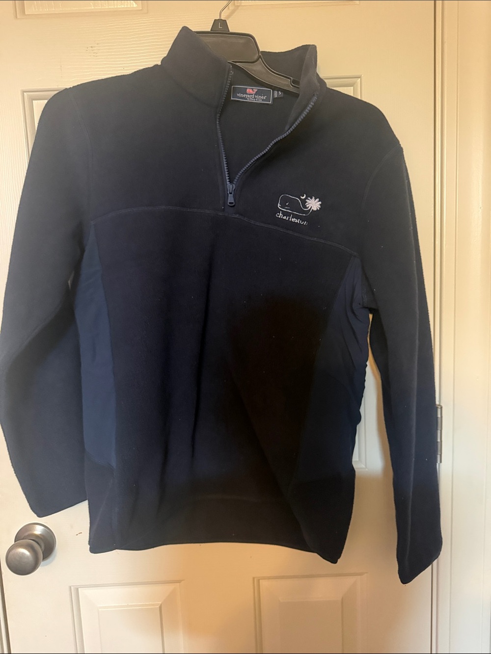 Vineyard Vines Men’s Navy Half-Zip Fleece Pullover